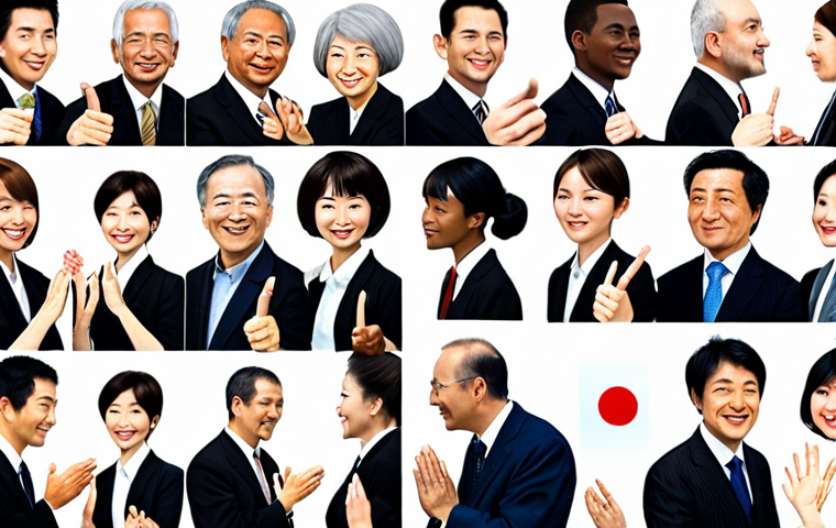 Diverse Greetings**
"A montage showing various cultural greetings from around the world: a Japanese bow, a Western handshake, European cheek-kissing, fully clothed individuals, appropriate attire, respectful interactions, safe for work, diverse ethnicities, professional illustration, clear and distinct, well-formed hands, proper finger count, natural proportions, family-friendly, cultural sensitivity."
**